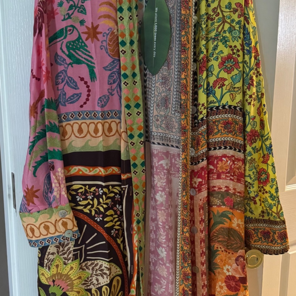 Multicolor Mixed Scarves Lenzing™ Ecovero™ Viscose Chemise - Picture 2 of 5